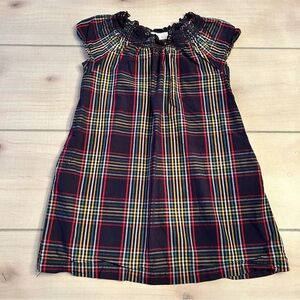 Hanna Andersson Plaid Navy Holiday Pocket Cotton Dress